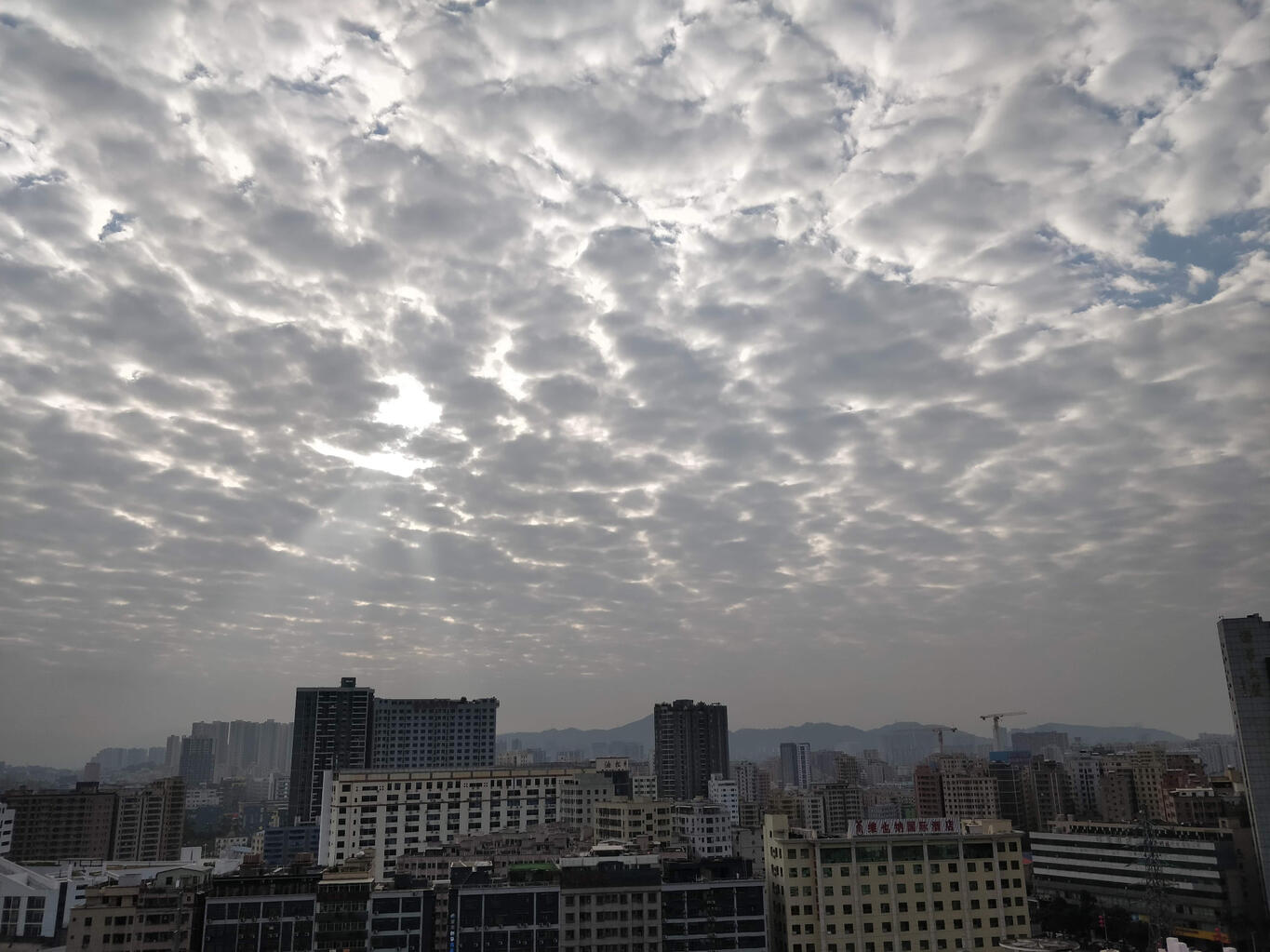 view on clouds from the roof